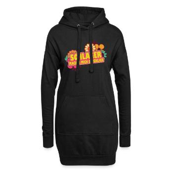 Schlager machen mich glücklich Schlagermusik - Hoodie-Kleid - Schwarz - Vorne
