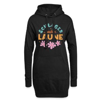 Schlager machen Laune Schlagermusik Schlagerparty - Hoodie-Kleid - Schwarz - Vorne