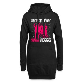 Hoch die Hände Schlager Wochenende - Hoodie-Kleid - Schwarz - Vorne