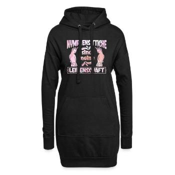 Nymphensittiche sind meine Leidenschaft Cockatiels - Hoodie-Kleid - Schwarz - Vorne