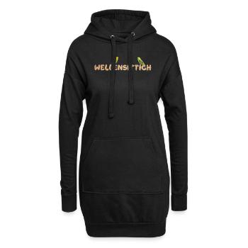 Vogelliebhaber Wellensittich Fan Sittiche - Hoodie-Kleid - Schwarz - Vorne
