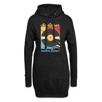 Schlager machen Laune Schlagermusik Schlagerparty - Hoodie-Kleid - Schwarz - Vorne