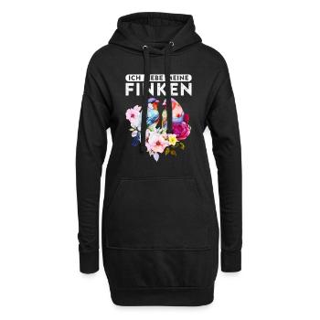 Ich liebe meine Finken Vogelliebhaber Vogel Liebe - Hoodie-Kleid - Schwarz - Vorne