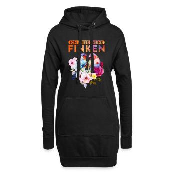 Ich liebe meine Finken Vogelliebhaber Vogel Liebe - Hoodie-Kleid - Schwarz - Vorne