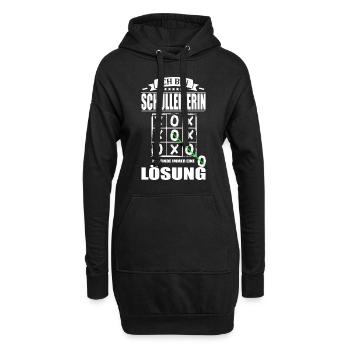 Schulleiterin Ich Finde Immer Eine Lösung - Hoodie-Kleid - Schwarz - Vorne