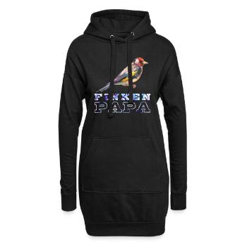 Finken Papa Zebrafinken Vogelfreund Männer - Hoodie-Kleid - Schwarz - Vorne