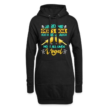 Kanarien Ja bei mir piepts wohl Vogelliebhaber - Hoodie-Kleid - Schwarz - Vorne