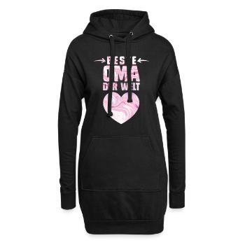Weltbeste Oma Muttertag Beste Oma Super Grandma - Hoodie-Kleid - Schwarz - Vorne