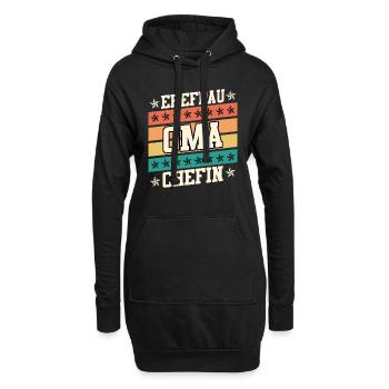 Oma Chefin Großmutter Muttertag Granny Ehefrau - Hoodie-Kleid - Schwarz - Vorne