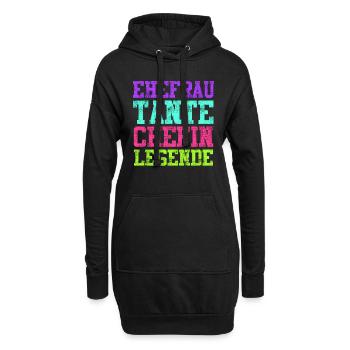Tante Ehefrau Chefin Legende Muttertag Tanten - Hoodie-Kleid - Schwarz - Vorne