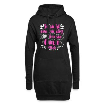 Beste Oma krasse Oma Großmutter Granny - Hoodie-Kleid - Schwarz - Vorne