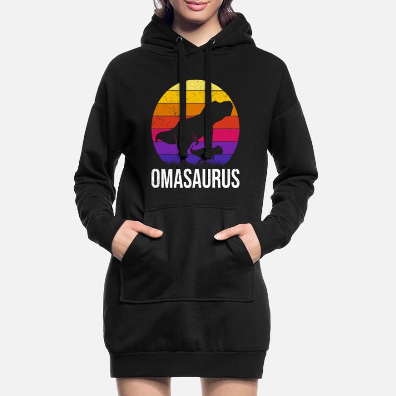 Omasaurus Muttertag Großmutter Dinosaurier Hoodie-Kleid