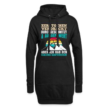 Geocacher GPS Ich hab den Cache gefunden - Hoodie-Kleid - Schwarz - Vorne