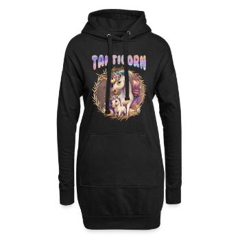 Tanticorn Tanten Muttertag Einhorn Fan Aunt - Hoodie-Kleid - Schwarz - Vorne