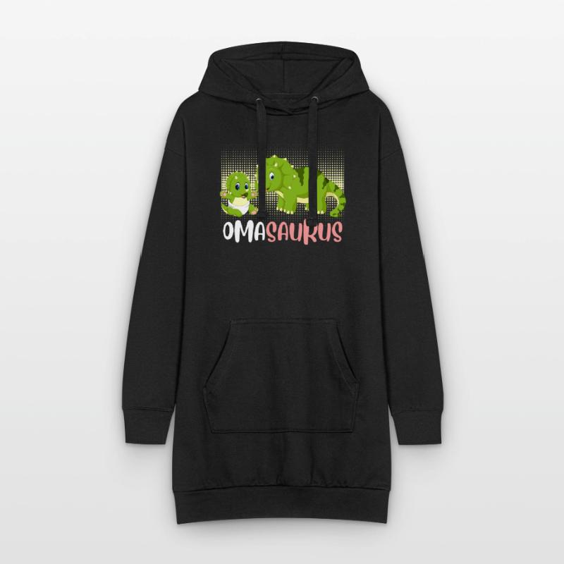 Omasaurus Muttertag Großmutter Saurus Omi Hoodie-Kleid