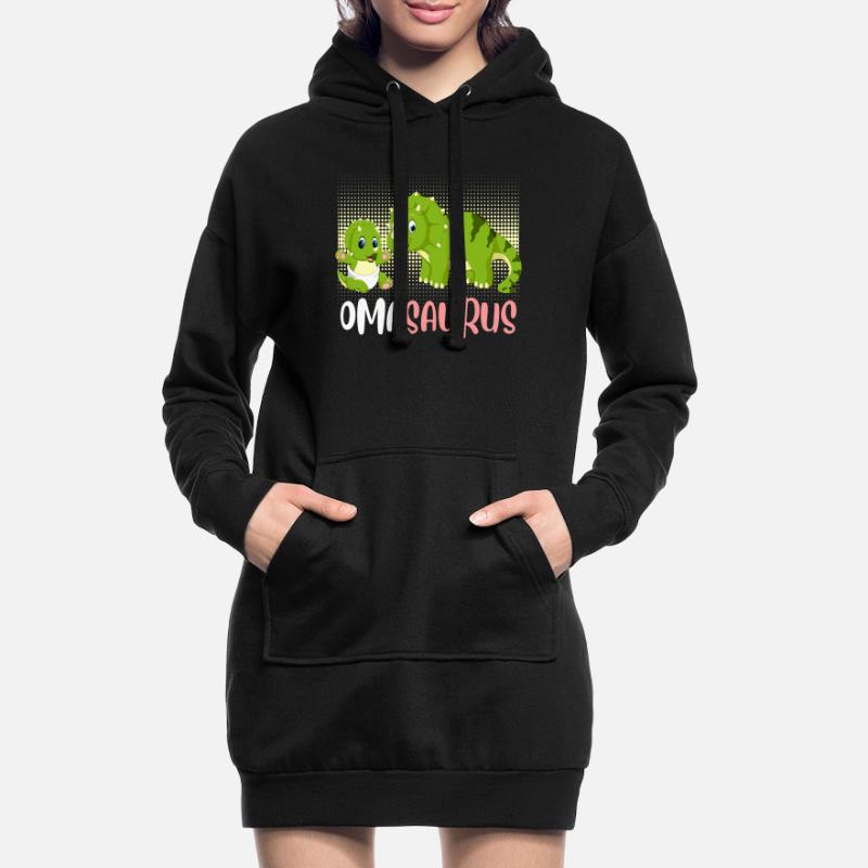 Omasaurus Muttertag Großmutter Saurus Omi Hoodie-Kleid