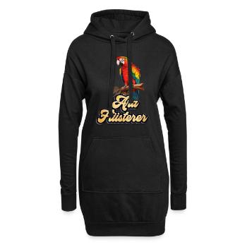 Ara Flüsterer Macaw Whisperer Papageien Fan - Hoodie-Kleid - Schwarz - Vorne