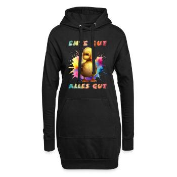 Ente gut Alles gut Entenliebhaber Entchen - Hoodie-Kleid - Schwarz - Vorne
