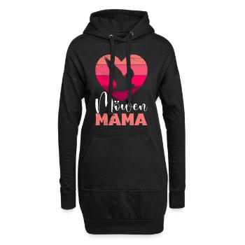 Möwen Mama Vogelliebhaber Möwe Frauen - Hoodie-Kleid - Schwarz - Vorne
