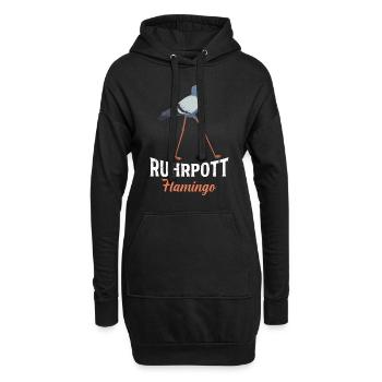 Ruhrpott Flamingo Taubenliebhaber Tauben - Hoodie-Kleid - Schwarz - Vorne