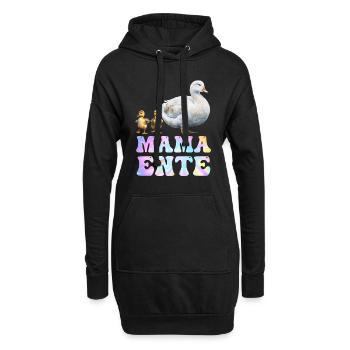 Mama Ente Entenliebhaber Ente Fan Frauen - Hoodie-Kleid - Schwarz - Vorne
