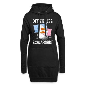 Offizielles Schlafshirt Möwen Vogelliebhaber - Hoodie-Kleid - Schwarz - Vorne