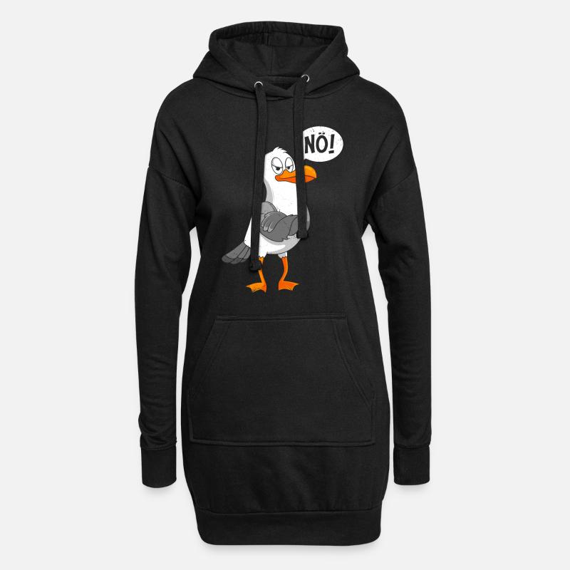 Möwen Nö! sture Möwe Seevogel Seagull - Hoodie-Kleid - Schwarz