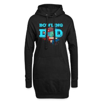 Bowling Dad Bowlingspieler Papa Bowling Männer - Hoodie-Kleid - Schwarz - Vorne