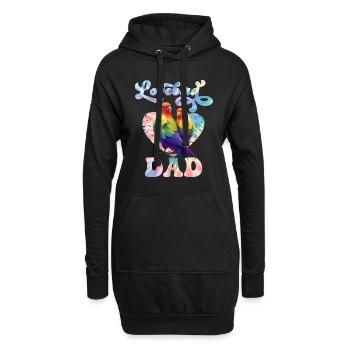 Love Birds Lovebird Papa Bird Friend Men - Sweat-shirt à capuche long Femme - noir - Devant