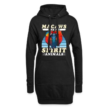 Aras Les aras sont mes animaux spirituels Ara Perroquet - Sweat-shirt à capuche long Femme - noir - Devant