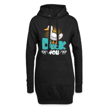 Duck You Entchen frech Entenliebhaber Ducks - Hoodie-Kleid - Schwarz - Vorne