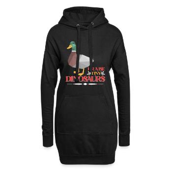 Duck Breeder I raise Tiny Dinosaurs Duck Keeper - Hoodie Dress - black - Front