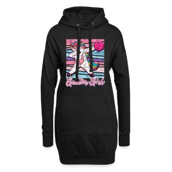 Bowling Femmes Gutter Girl Licorne Fan Bowler - Sweat-shirt à capuche long Femme - noir - Devant
