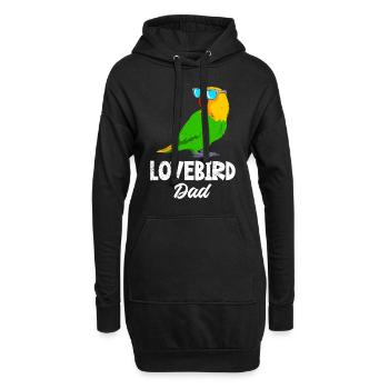 Lovebird Daddy Love Birds Parrot Holder Men - Sweat-shirt à capuche long Femme - noir - Devant