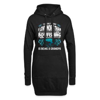 Opa Only thing I love more than Bowfishing - Hoodie-Kleid - Schwarz - Vorne