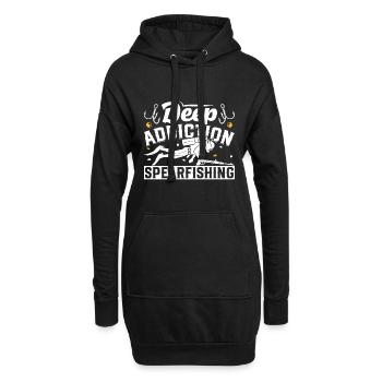 Speargun Fishing Deep Addiction Spearfishing - Hoodie-Kleid - Schwarz - Vorne