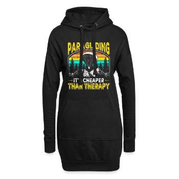 Le parapente moins cher que le vol en parapente thérapeutique - Sweat-shirt à capuche long Femme - noir - Devant