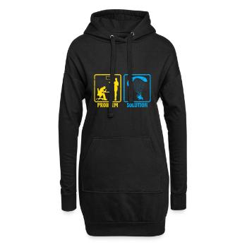 Gleitschirmflieger solution problème Parapente - Sweat-shirt à capuche long Femme - noir - Devant