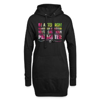 Parapentes Aujourd’hui, ils disent parapentes - Sweat-shirt à capuche long Femme - noir - Devant