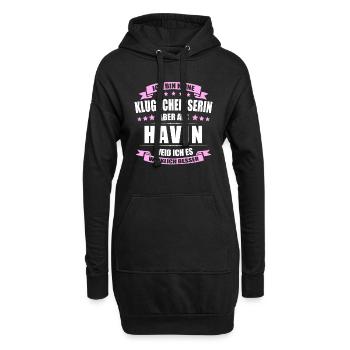 Name Havin Vorname Klugscheisserin Namenstag - Hoodie-Kleid - Schwarz - Vorne