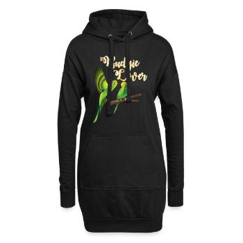 J’adore perruche perruche amateur perruche - Sweat-shirt à capuche long Femme - noir - Devant