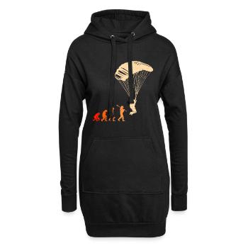 Paragliding Evolution Gleitschirmfliegen - Hoodie Dress - black - Front