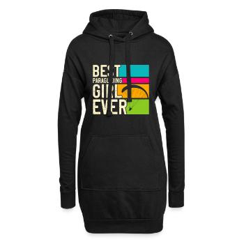 Meilleure fille de parapente Gleitschirmfliegen - Sweat-shirt à capuche long Femme - noir - Devant