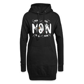 Moin Moin Moin Norddeutschland Shirt Vogelfreund - Sweat-shirt à capuche long Femme - noir - Devant