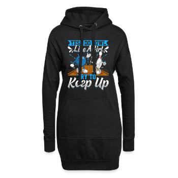 Bowling Damen I Bowl like a Girl try to Keep up - Hoodie-Kleid - Schwarz - Vorne