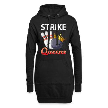 Strike Queens Bowling Shirt Joueuse de bowling - Sweat-shirt à capuche long Femme - noir - Devant