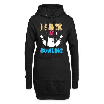 Joueur de bowling drôle Je suce à la chemise de bowling - Sweat-shirt à capuche long Femme - noir - Devant