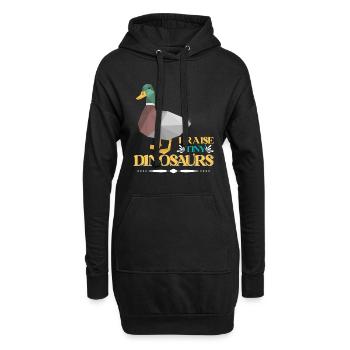 Éleveur de canards J’élève de minuscules dinosaures Gardien de canard - Sweat-shirt à capuche long Femme - noir - Devant