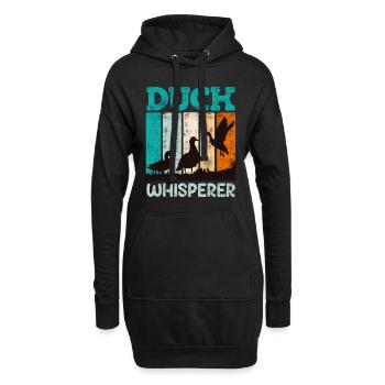 Enten Flüsterer Entenhalter Entenliebhaber - Hoodie-Kleid - Schwarz - Vorne