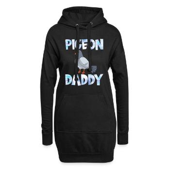 Pigeons Papa Colombophiles Colombophiles Hommes - Sweat-shirt à capuche long Femme - noir - Devant